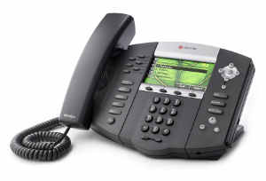Click for large view of a Polycom SoundPoint IP 670 VoIP Desktop Phone.